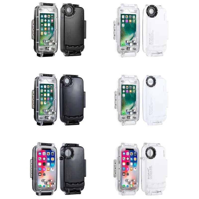 PULUZ Waterproof Underwater Full Sealed Protection Phone Case for iPhone