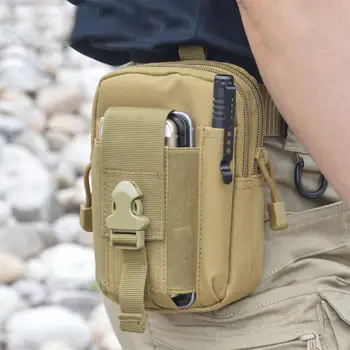 

Men Casual Durable Waist Pack Camo Waterproof Nylon Multifunction Waist Bags Military Bag Zipper Outdoor Phone Coin Bag