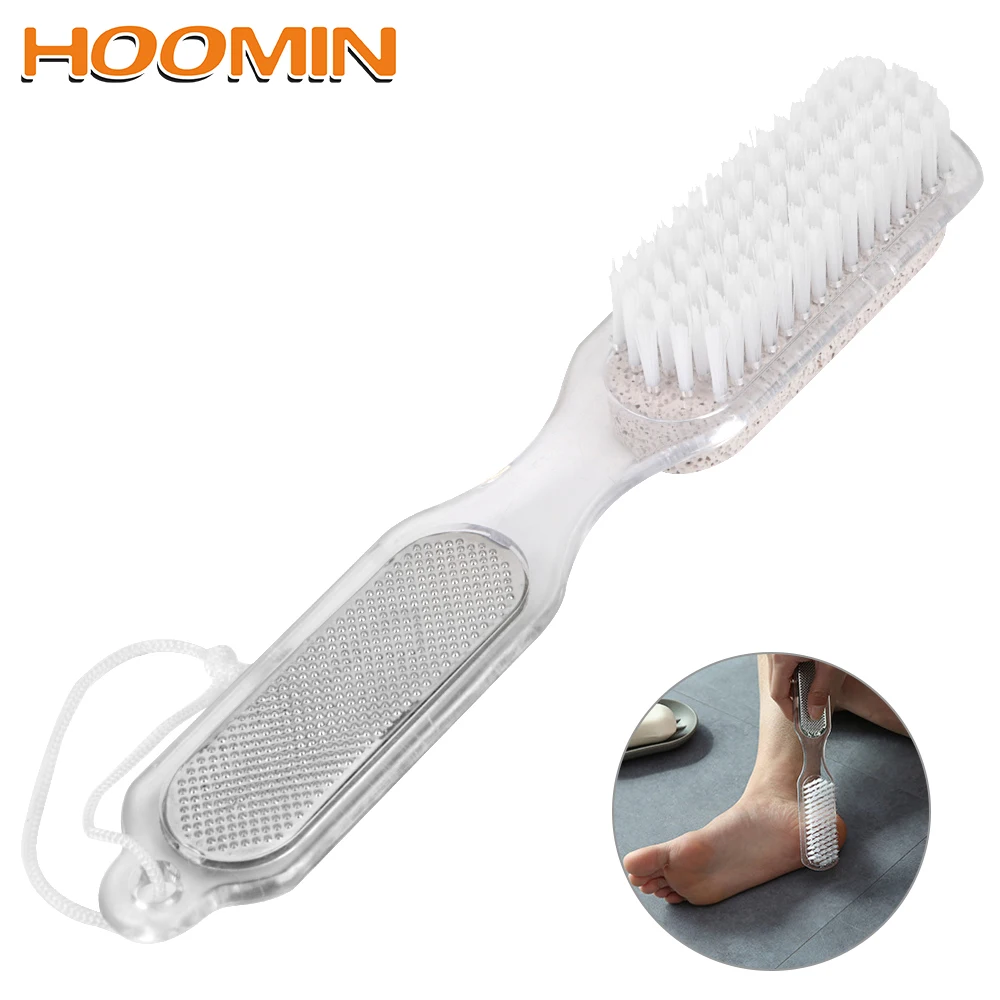 

HOOMIN Multifunction 4 in 1 Bathroom Product Foot Pumice Stone Dead Skin Remover Brush Pedicure Grinding Tool