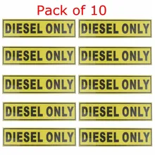 10 шт для дизельного топлива, только в том случае, винил Стикеры наклейка с надписью масло Предупреждение топлива Кепки винил тележки безопасности нефть и газ топливные баки для габаритные огни грузовика 31*156 мм