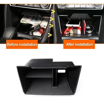 

ABS Inner Car Center Console Central Cellphone Card Multi Function Storage Box For Honda For Civic 10th 2016 2017 2018