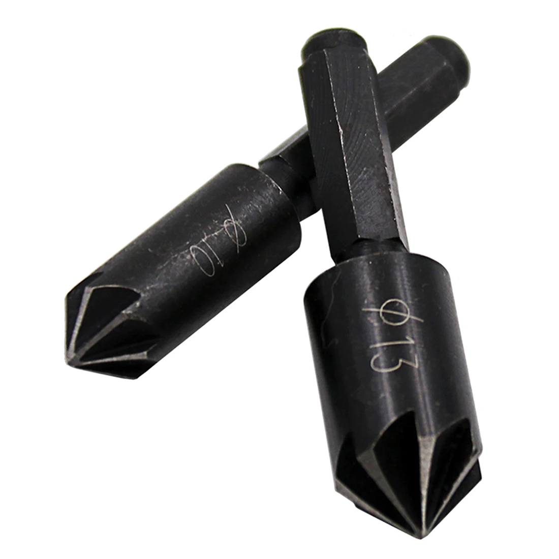 

2Pcs 7 Flute Countersink Drill Bit 1/4" Hex Shank HSS 82 Degree Drill Bit Tool for Woodworking Chamfer Cutter 10-13mm