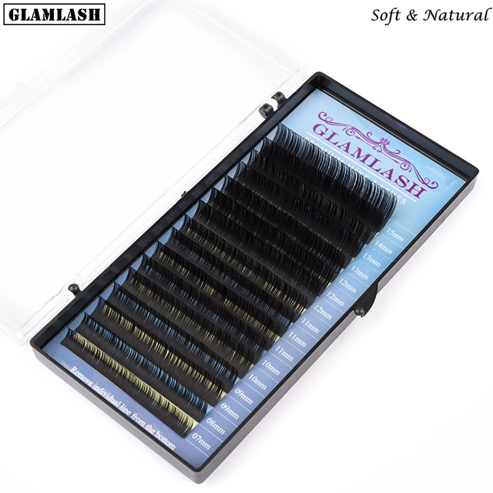 GLAMLASH оптовая продажа 5 коробок 16 рядов 7 ~ 15 смешанных корейских накладных ресниц