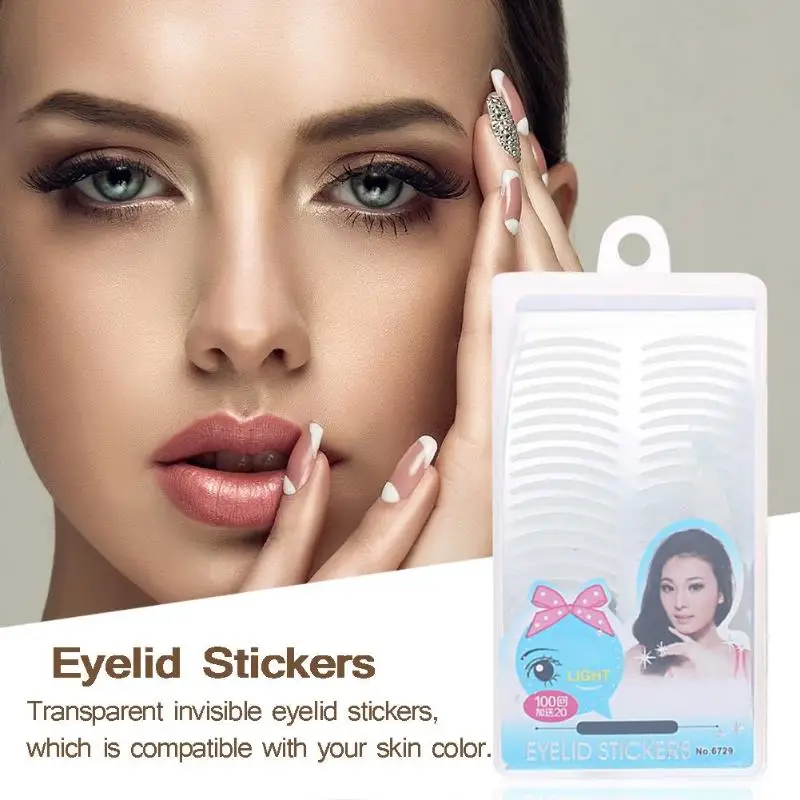 

120 Pairs Eyelid Stickers Invisible Adhesive Transparent Eyelid Paste Tool