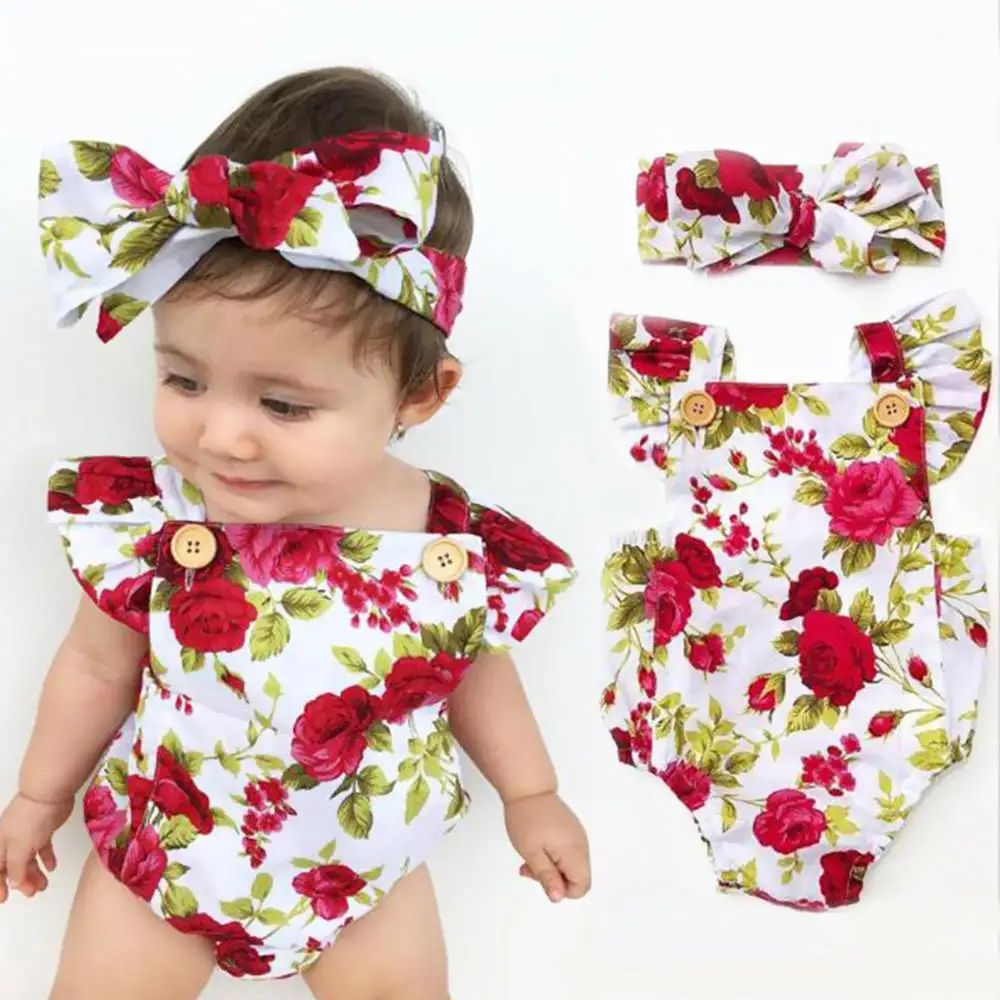 Baby Girls Clothing Sets New Brand 23 Piece Sets Short Pants+Hair Band+Dress Printing Patten For Baby 6-24M