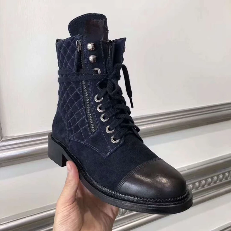 as Épais Bottines Rond En Bottes Western Lacets Femme De As 2019 Bout Nouvelle Marque Luxe Véritable Femmes Pic Chaussures À Talons Pic Cuir wXUO1xSUq