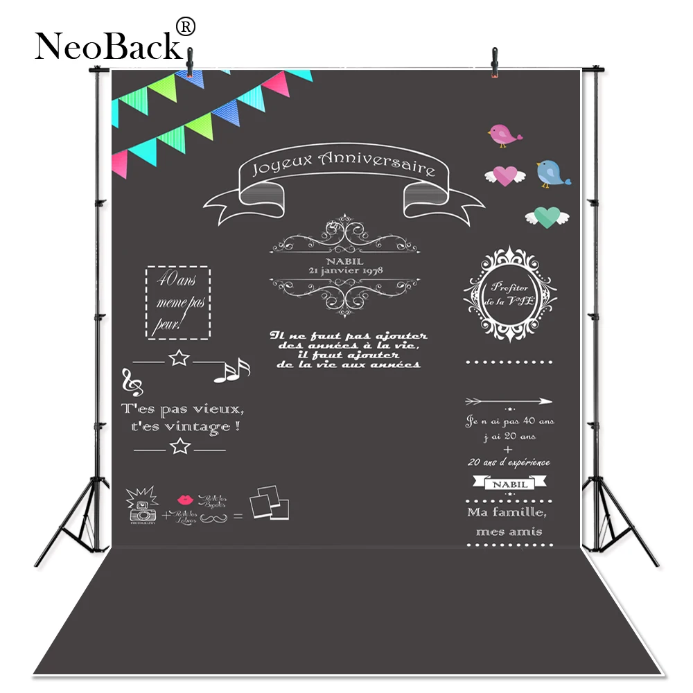 NeoBack Blackboard Wedding Photographic Background Custom Memorial Day Backdrop Chalkboard DIY Birthday Photo P3072 | Электроника