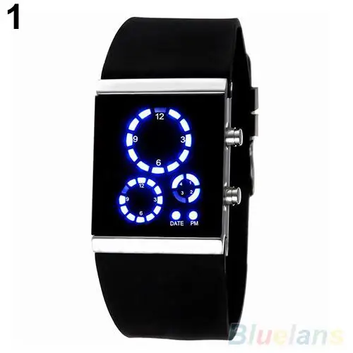 

Men Women Fashion Silicone Strap Digital LED Calendar Sports Quartz Wrist Watch Electronics Watch Bracelet