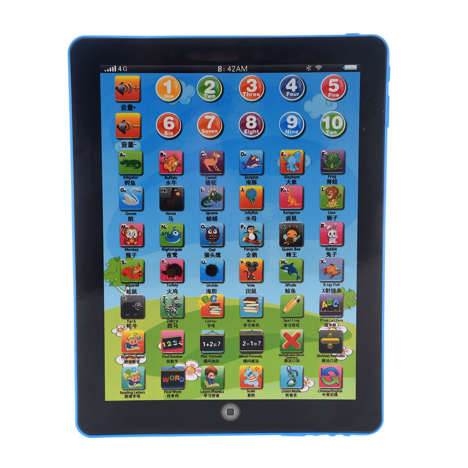 

FBIL-Newest English Computer Learning Education Machine Tablet Pad Kids Toy Gift Blue