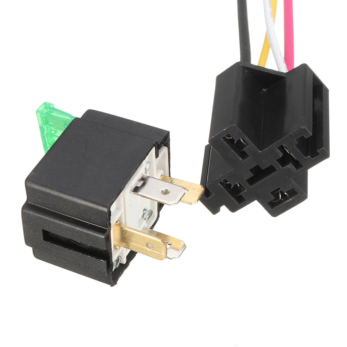 Pre Wired 4 Pin Relay Mounting Base Relay Socket Holder