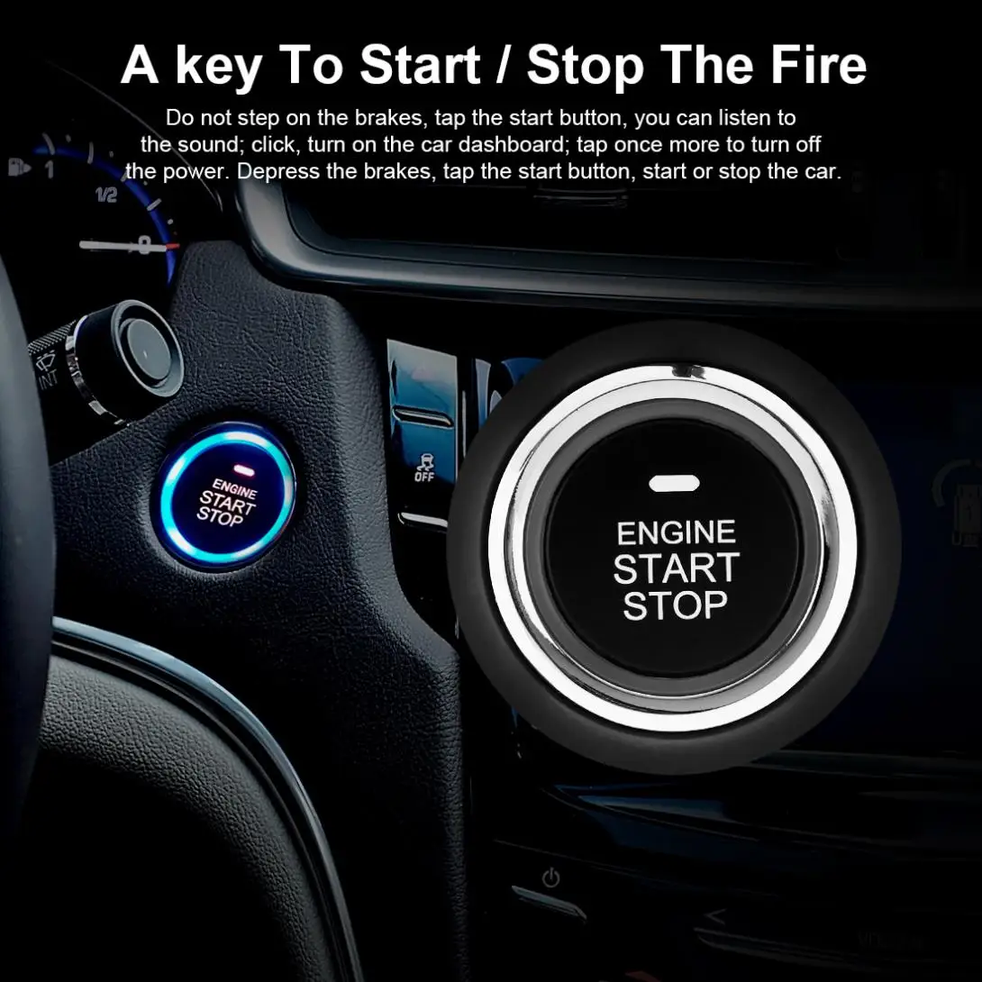  CARCHET 12V Smartphone Remote Start Stop Engine Initiating System Car Smart Alarm Keyless Entry Aut