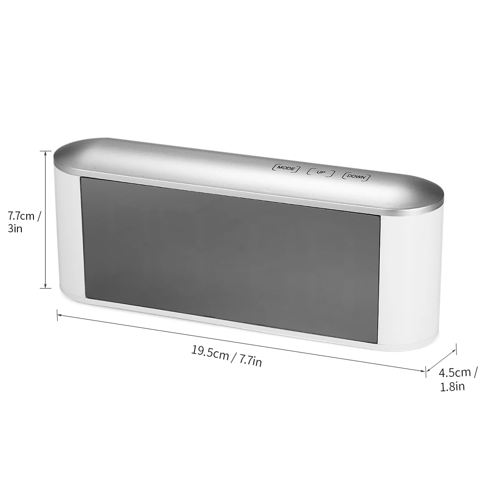 Цифровые светодиодные зеркальные часы с сенсорным управлением питание от Usb 12 ч/24