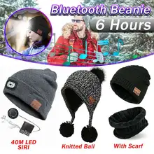 Зимние bluetooth наушники, музыкальная шапка, беспроводные наушники, гарнитура с микрофоном, спортивная шапка для sony, стерео музыкальные кепки