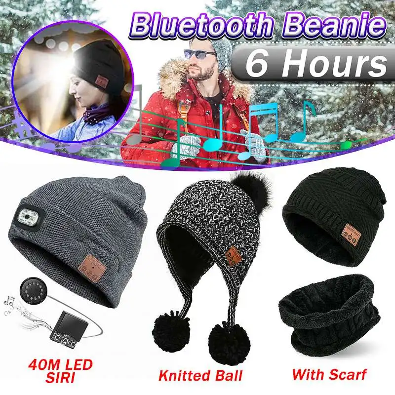 

Winter bluetooth Earphone Music Hat Wireless Headphone Cap Headset With Mic Sport Hat for Sony Stereo Music Caps