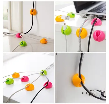 

3pcs Solid Wire Clip Organizer Office Accessories Bobbin Winder Wrap Cord Cable Manager for Mouse USB Keyboard Lines