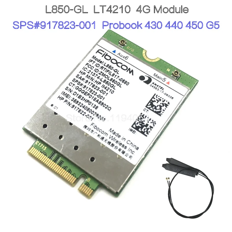 L850-GL LT4210 WDXUN SPS #917823-001 для ноутбука HP ProBook 430 440 450 G5 FDD-LTE TDD-LTE 4G карта модуль |
