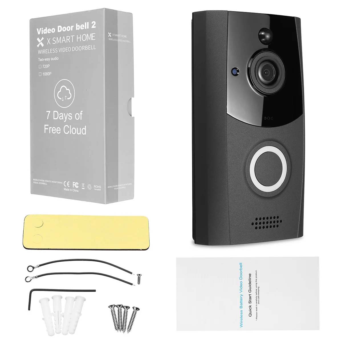 

M11 Smart DoorBell WIFI Doorbell Camera For Apartments IR Alarm Wireless Security Camera Video Intercom