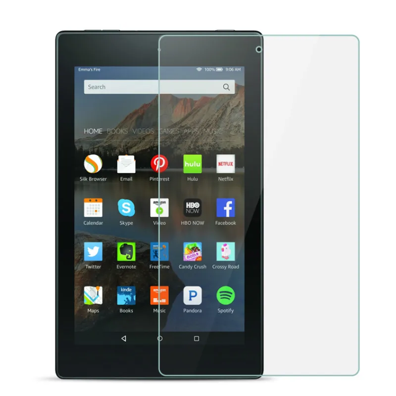 9 H полное закаленное стекло для Amazon Fire HD 10(5-го/7-го поколения / выпуска) защита экрана планшета защитная пленка