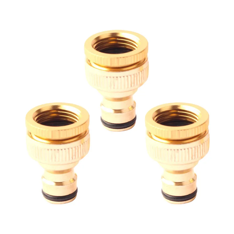 Promotion! 1/2 inch 3/4 Gold Thread Quick Connector Tap For Garden Irrigation Watering Hose Pipe Fitting Adapte | Дом и сад