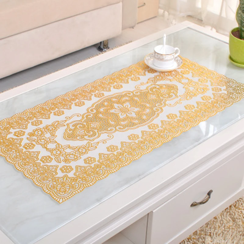 

Oval/Rectangle Vintage Floral PVC Tablecloth Table Cloth/Mat Decor 40*84cm