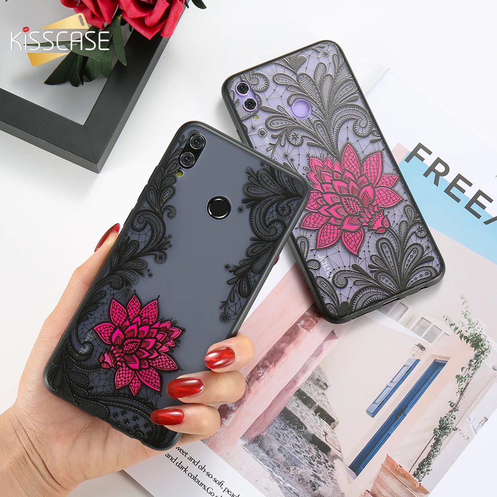 

KISSCASE 3D Embossed Case For Samsung Galaxy Note 9 8 Black Red Rose Flower Case For Samsung S9 Plus S9 S8 Plus S8 Capinhas Bag