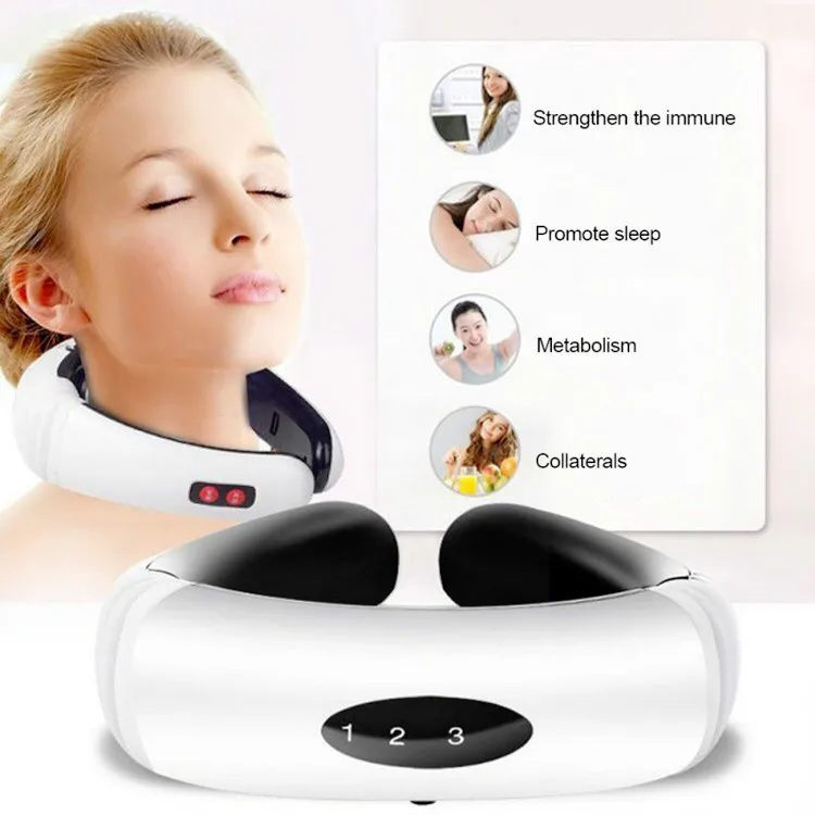 Electric Pulse Neck Massage Cervical Vertebra Impulse Massager Physiotherapeutic Acupuncture Magnetic Therapy Relief Pain Tool Electric Pulse Neck Massage Cervical Vertebra Impulse Massager Physiotherapeutic Acupuncture Magnetic Therapy Relief Pain Tool