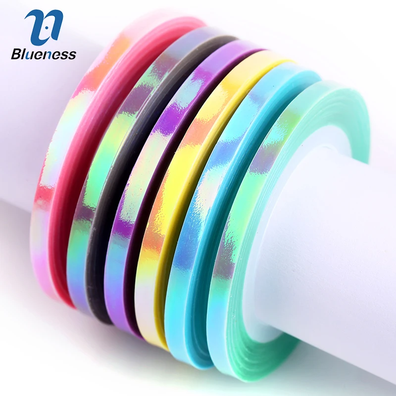 

Blueness Nail Striping Tape Line Mermaid Candy Color 1mm 2mm 3mm Adhesive Sticker DIY Nail Art Tools Manicure Decoration