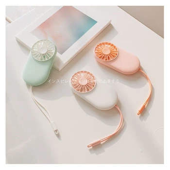 

original design Li-polymer rechargeable battery portable USB fan,900mah big battery,with free sling,cute color mini USB fan