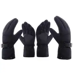 Мужские и женские лыжные перчатки водонепроницаемые ветрозащитные для верховой езды зимние теплые варежки