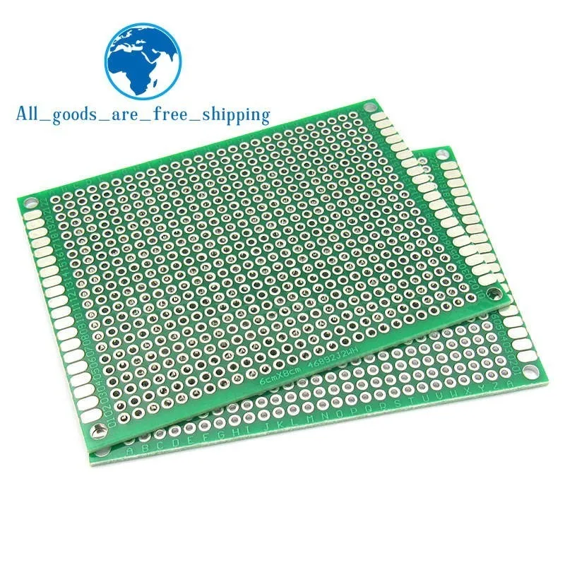 

6*8 6X8cm Double Side Prototype pcb Breadboard Universal Printed Circuit Board for Arduino 1.6mm 2.54mm Glass Fiber