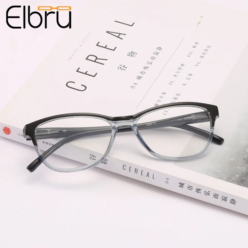 

Elbru Ultra-light Black Red Half Frame Reading Glasses Presbyopic Eyewear Male Female Far sight Glasses with strength +1.0 +4.0
