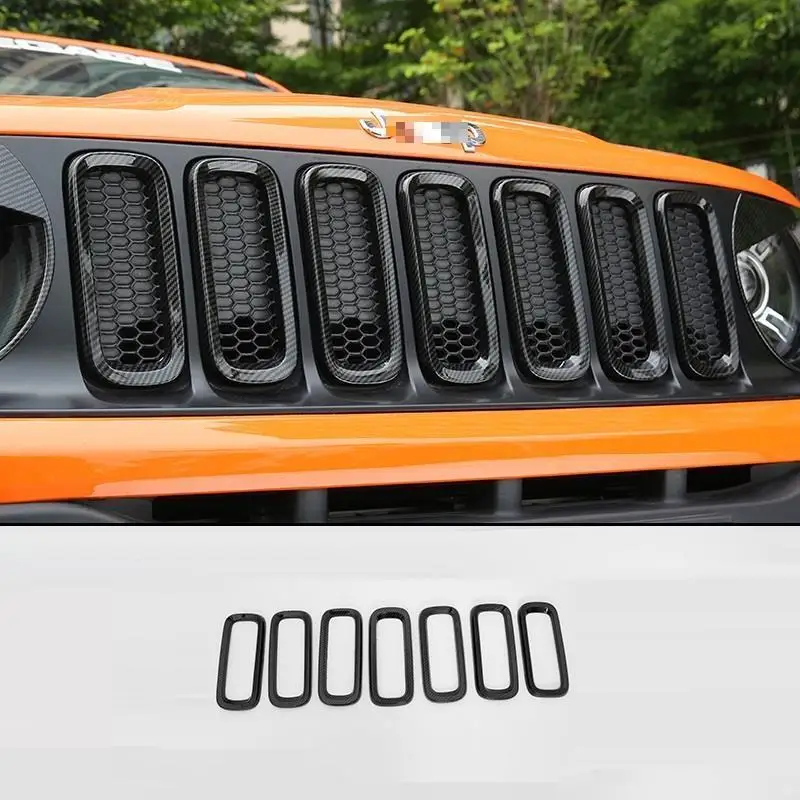 

Automovil Grille Exterior Dashing Decoration Modification Car Styling Accessory Protecter Mouldings 16 17 FOR JEEP Renegade