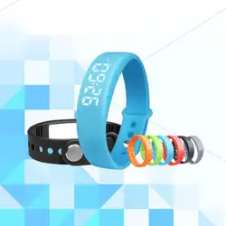W5P Intelligent Reminder 3D шаг подсчета часы Новые Спортивные Силиконовый Смарт Браслет мониторинга здоровья