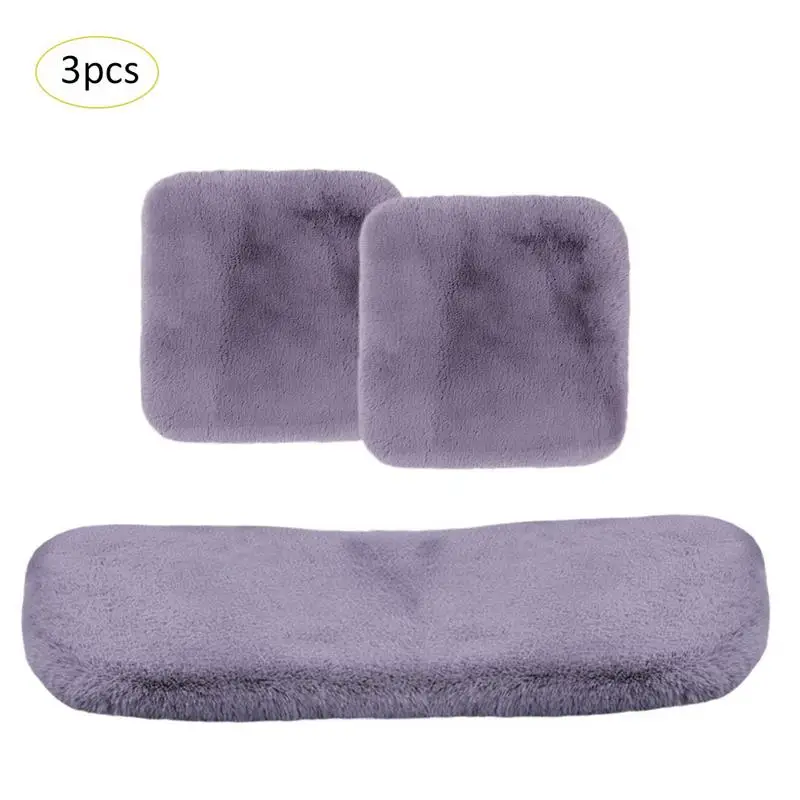 

New Rex Rabbit Plush Car Wool Three-Piece Warm Non-slip Universal Cushion Environmental Protection And Health