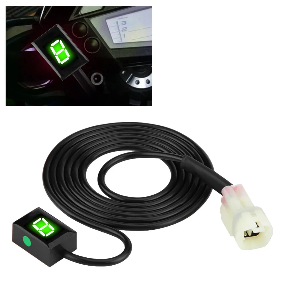 Motorcycle ECU Plug Mount 6 Speed Digital Gear Indicator Display Shift Lever Sensors for CB400F CB500X CB650F Motorcycle Gear Indicator