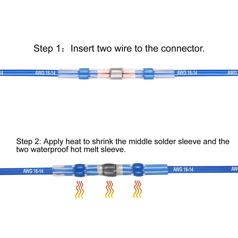 120 шт припоя уплотнения провода соединители, термоусадочные стыковые соединители водонепроницаемые изолированные электрические стыковые клеммы провода для
