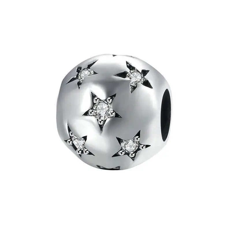 

S925 Silver Pentagonal Star Beads Star Buckle DIY Beaded Bracelet Accessories Create Your Own Style Makeing Jewelry For Women