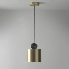 Modern Copper LED Hanglamp Living Room Corridor Restaurant Luminaire Suspendu Pendant Lamps Bar Cafe Model Room Pendant Lights 1pc iron glass pendant lights retro living room restaurant corridor balcony garden personality pendant lamps za