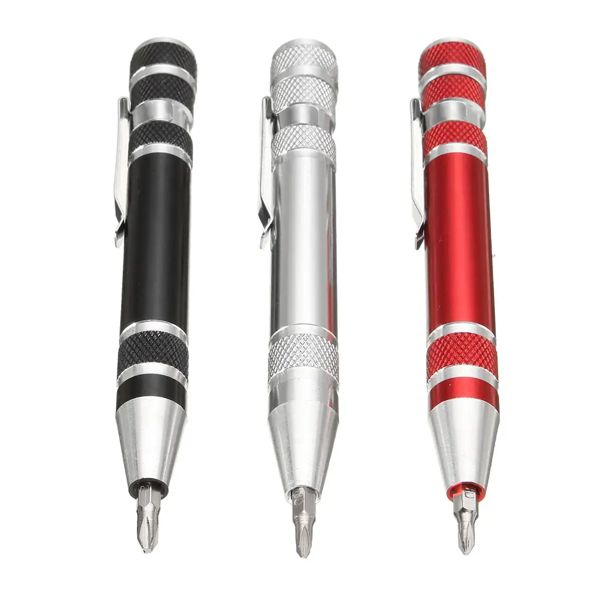 

8 in 1 For Pocket Small Precision Screwdriver Bit Set Magnetic Pen Style Quality Chrome Vanadium Steel 110mmx15mm