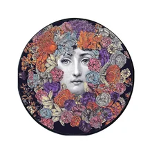 Круглый напольный коврик, модный современный круглый ковер, индивидуальный принт, нескользящий ковер для гостиной 120 см/47 дюймов