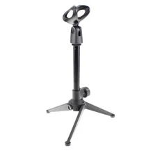 Настольный микрофон складной штатив Стенд держатель микрофона регулируемый микрофон клип крепление амортизатора для таблицы караоке микрофоны черный