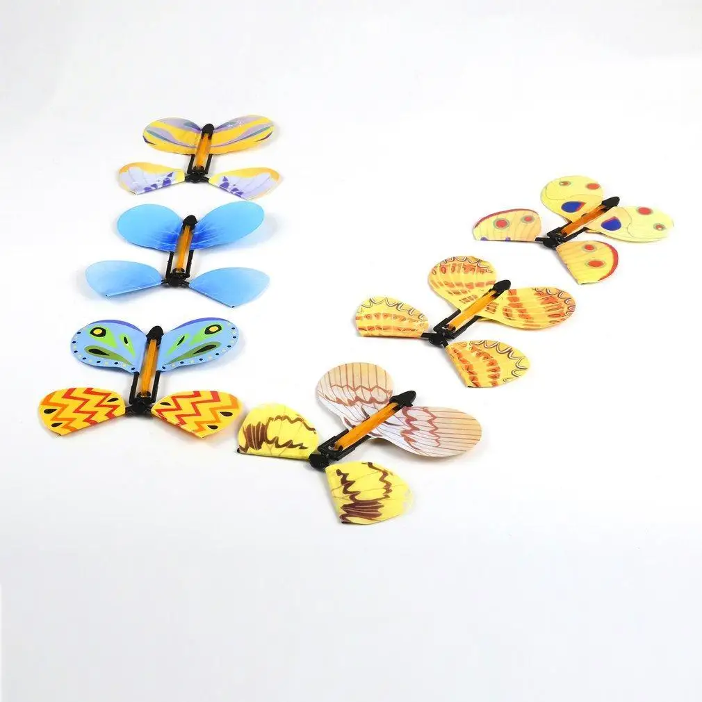 

Flying Butterfly Wind Up Swallow Tail Butterfly Magic Funny Toy Little Magic Tricks Funny Surprise Joke Toys (Color Ramdon)