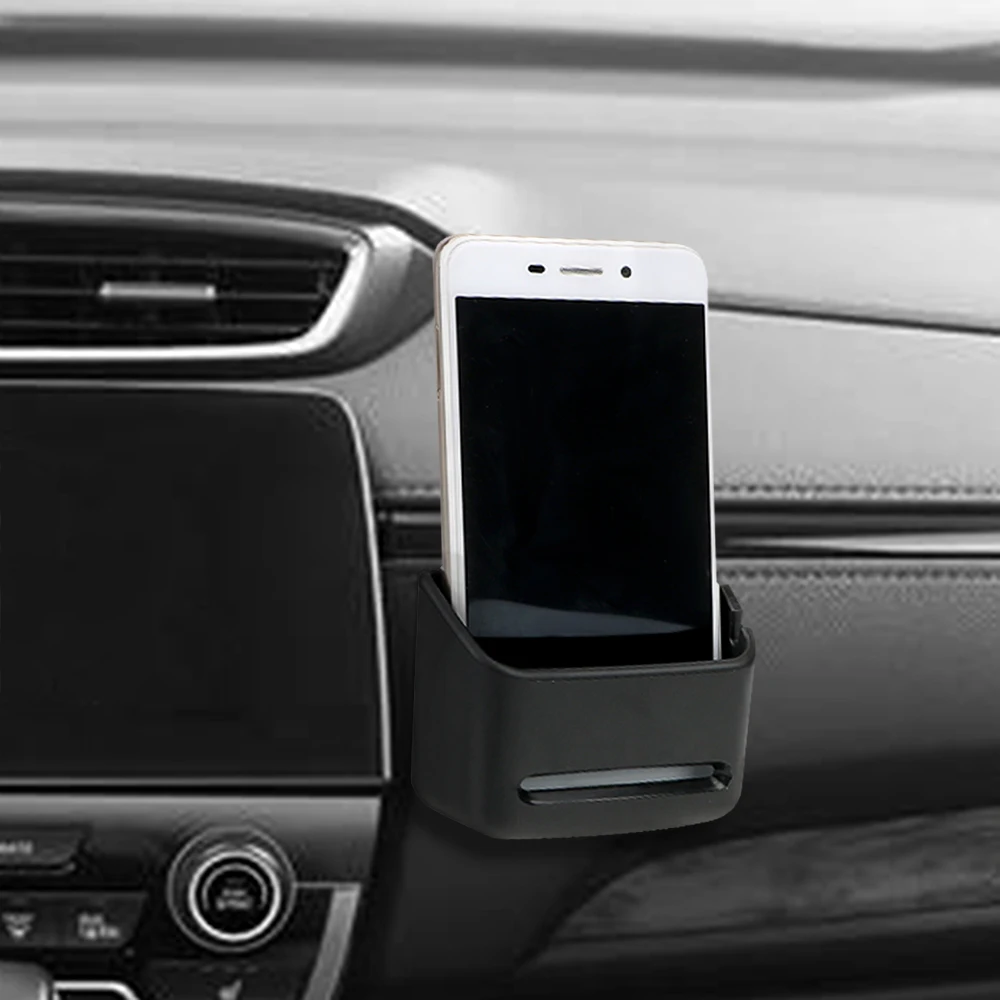 

8x6x3cm Car Storage Box Car Mobile Phone Holder with Self-adhesive Auto Interior Supplies Sundries Bracket Soft PVC