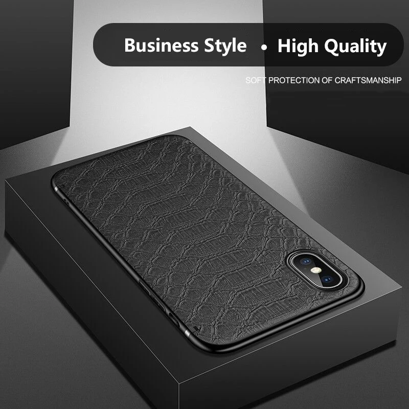 Магнитная крокодиловая текстура из искусственной кожи чехол для iPhone X XR XS Max 8 7 6 6S Plus Funda защитный чехол Деловой стиль чехол для телефона s
