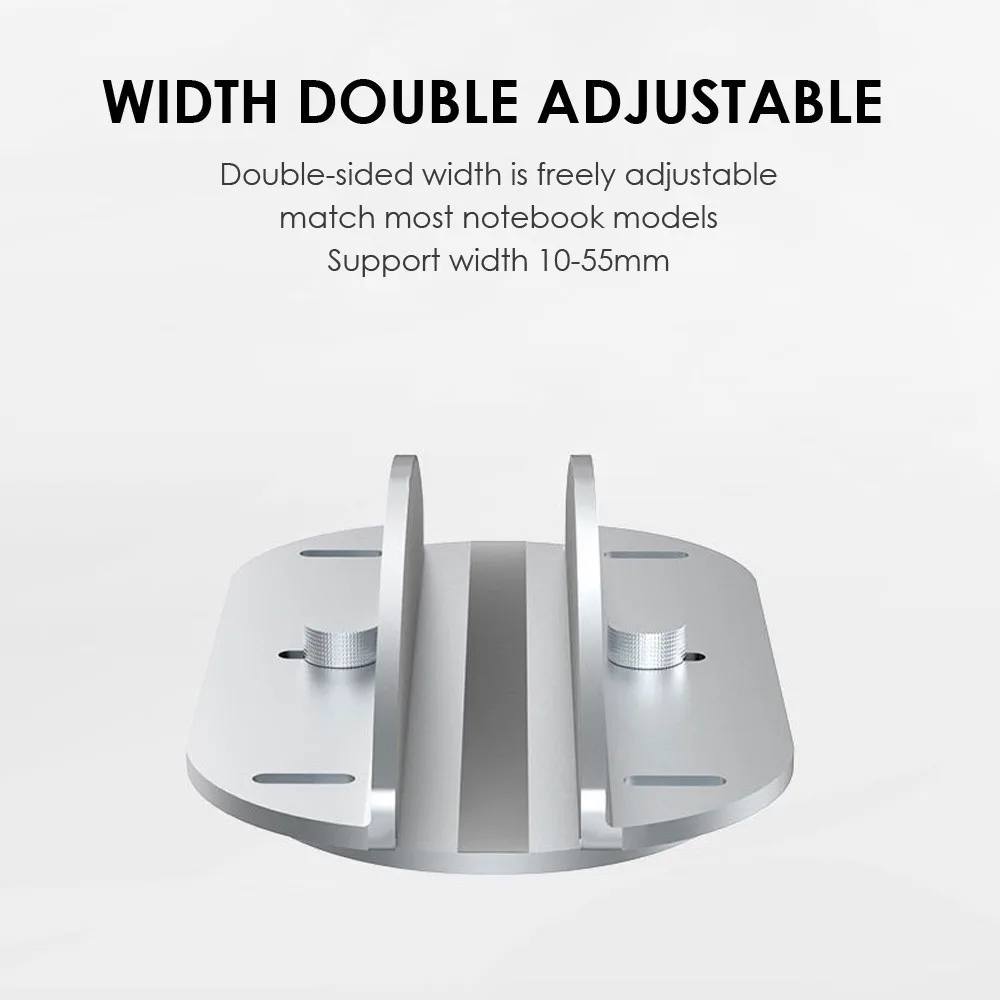 Vertical Laptop Stand Aluminum Alloy Width Adjustable Notebook Holder For Macbook Air Pro