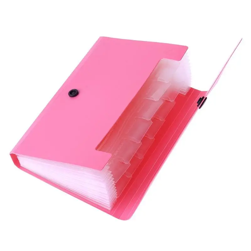 

A6 Ticket Pack 13 Button Organ Bag Multi-Layer Bag Folder Receipt Clip File Document Holder Folder Storage Box Pouch Organ Bag
