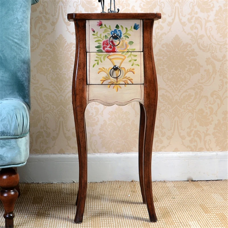 

chic living room side tables furniture console table night stand bijzettafel hout consolle consol meuble wooden American Country
