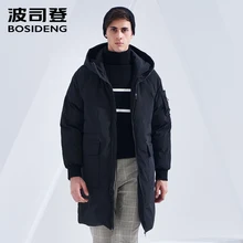 BOSIDENG, новинка, зимний пуховик для мужчин, куртка на утином пуху, длинная парка, зимняя утепленная верхняя одежда с капюшоном, водонепроницаемая, B80141501DS
