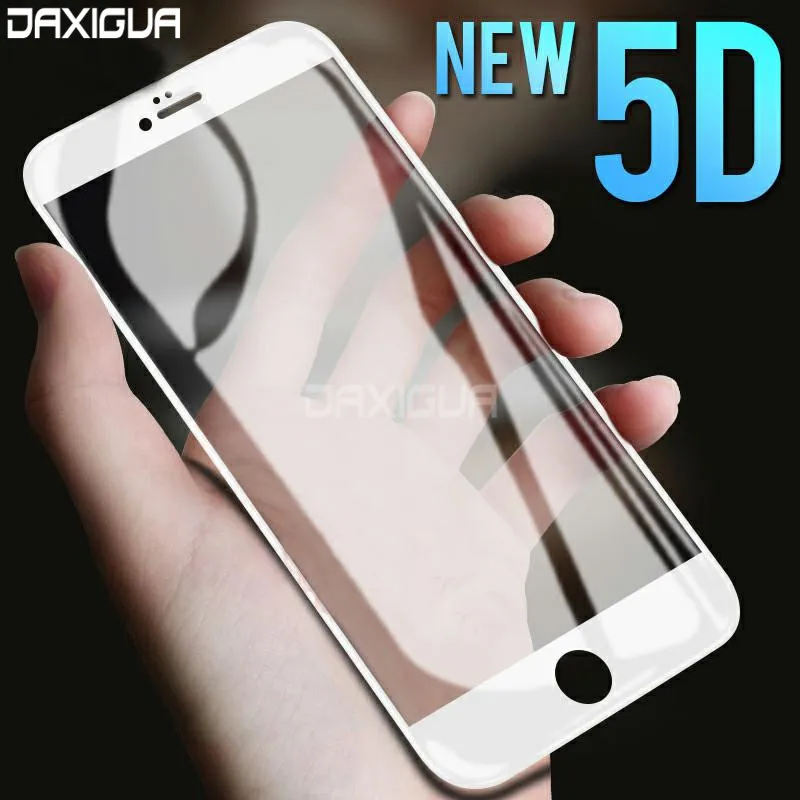 5D pełna pokrywa szkło hartowane dla iPhone 7 6 6S 8 Plus miękka krawędź ochraniacz ekranu dla iPhone X 10 6 7 8 ochrona folia ze szkła