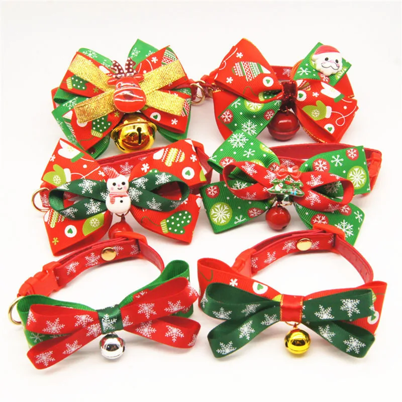 

KIMHOME PET Christmas Pets Accessories Creative Christmas Style With Bells Dog Collar For Small Medium Large Dogs Cats S-XL